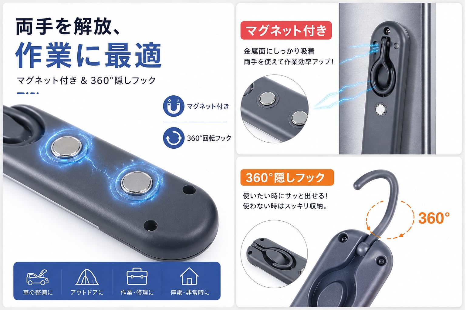 Amazon.co.jp: 【大型2個セット】【明るい+使いやすい＝作業最適