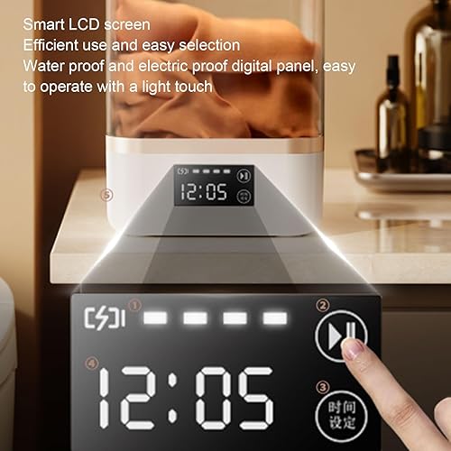Miniatura 4 de Portable Washing Machine, 4.5L Digital Display Fully Automatic Cordless Washer with Timer, Rechargeable Deep Cleaning Small Items, for Underwear,
