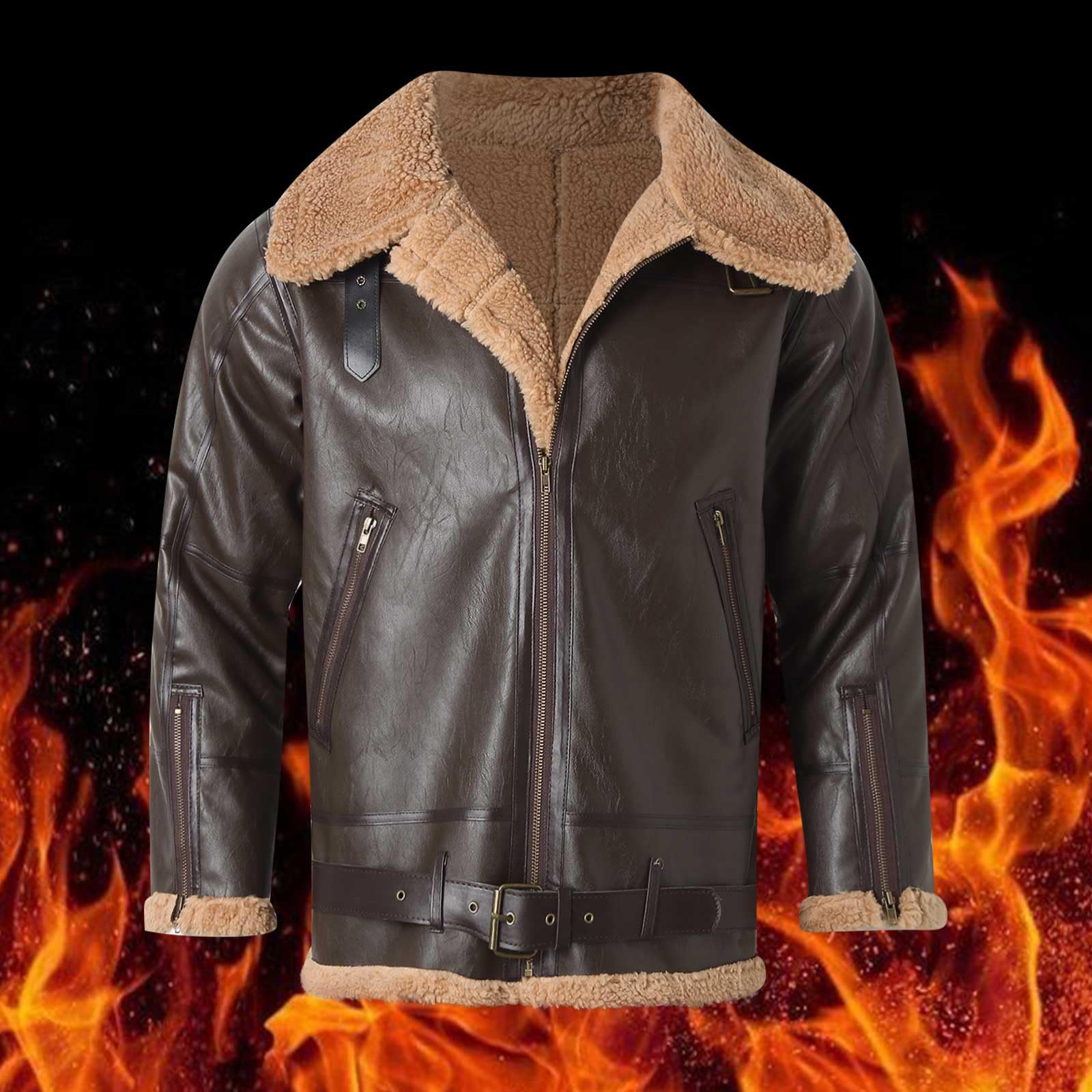 Męska skórzana kurtka motocyklowa slim fit, zamek błyskawiczny, kurtka motocyklowa, vintage, wiatrówka, kurtka rekreacyjna, kurtka outdoorowa, męska klasyczna kurtka przejściowa