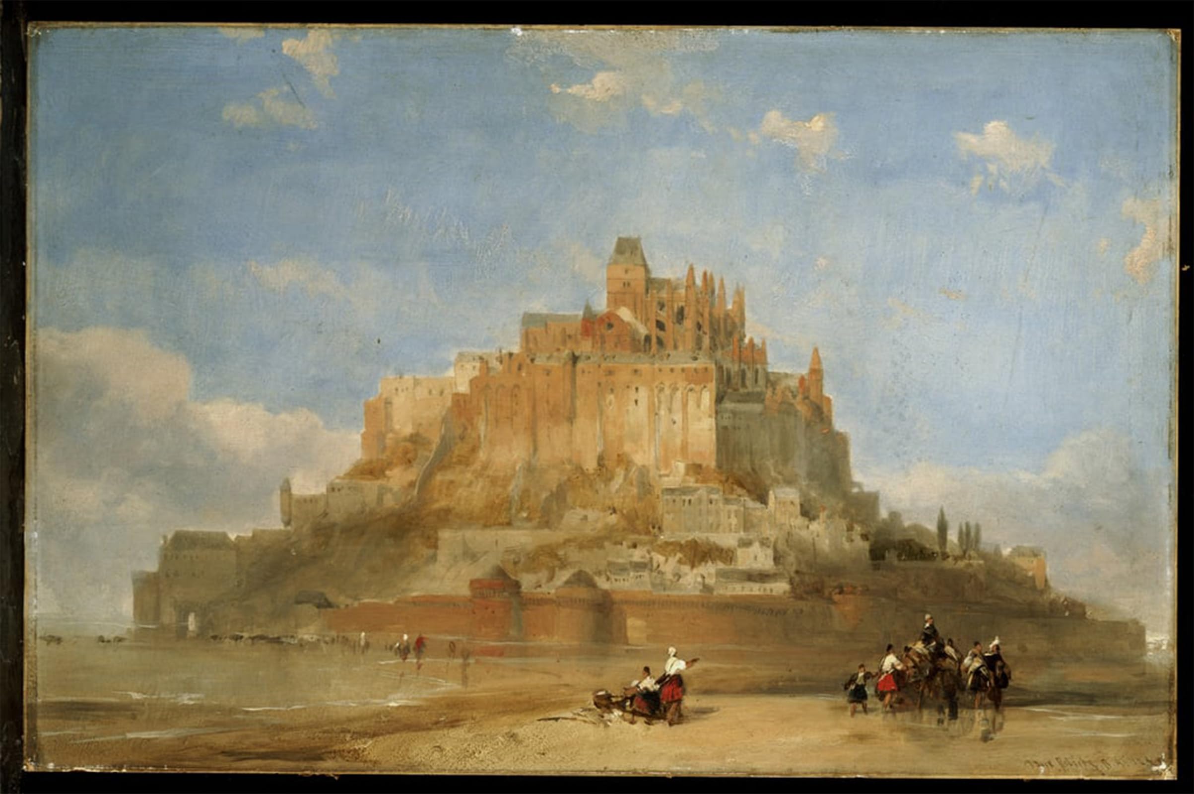 ARTXLXXBN Famous Painting Canvas Artwork Graffiti Print Mont St. Michel by David Roberts Portrait Canvas Image for Home Decor 60x90cm