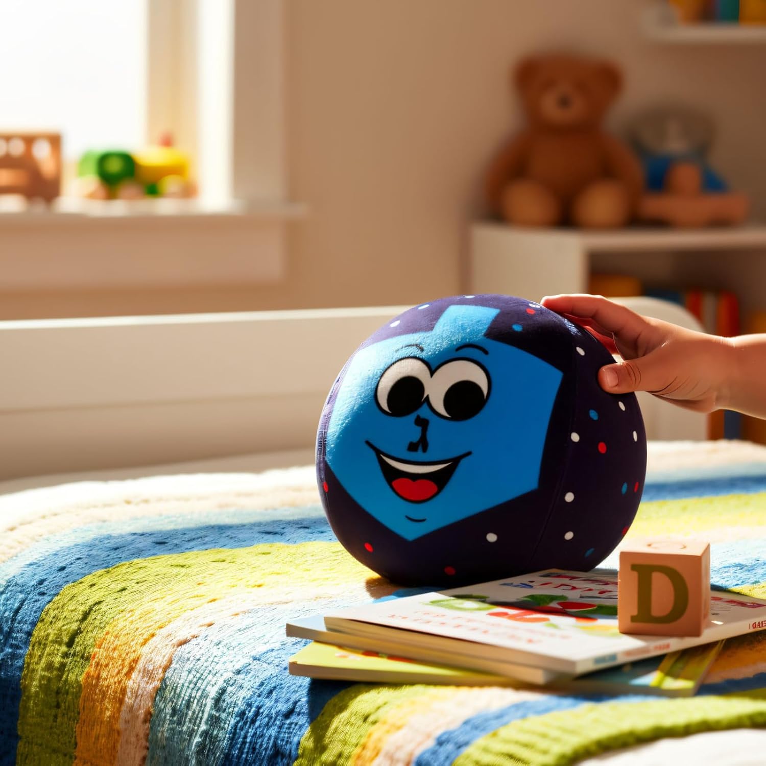 Rite Lite Hanukkah Plush Dreidel Ball Chanukah Gifts Goodie Bag Prizes Jewish Holiday Party Favors Squeeze to Play Cuddly, Soft & Squishy Cute Judaica Decorations Jewish Hostess Gift For Hours of Fun! - Image 2