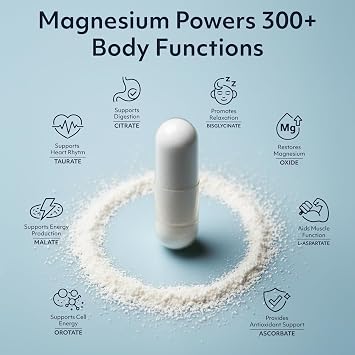 8 in 1 Magnesium Complex for Women & Men 426mg | 180 Vegan Capsules | MAG-8 Blend: Citrate, Bisglycinate, Malate, More | Non-GMO Magnesio Complex Supplement | Provides 100% Daily Recommended Value