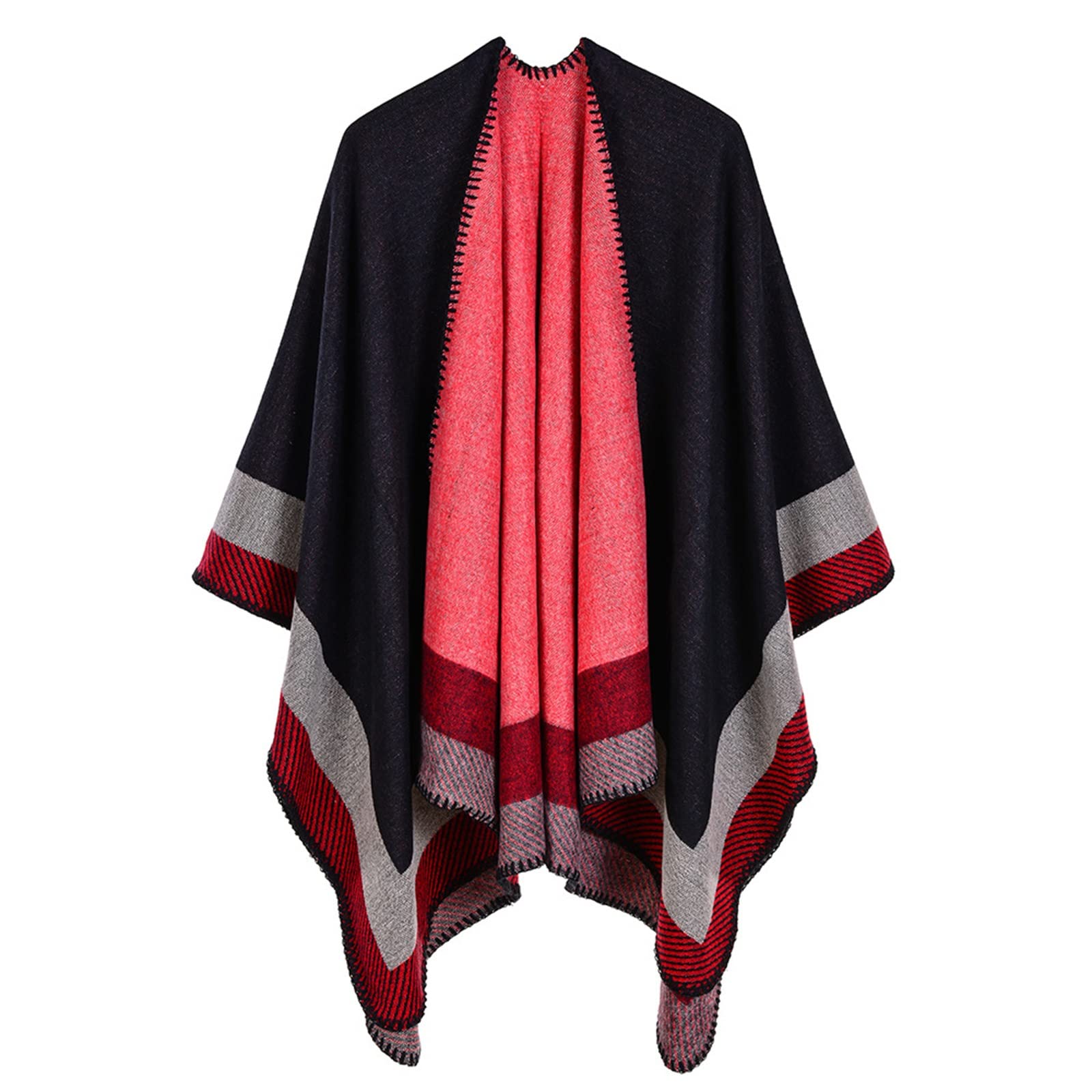 Scialle da Donna Sciarpa Invernale da Donna Poncho Cape Warm per Le Donne
