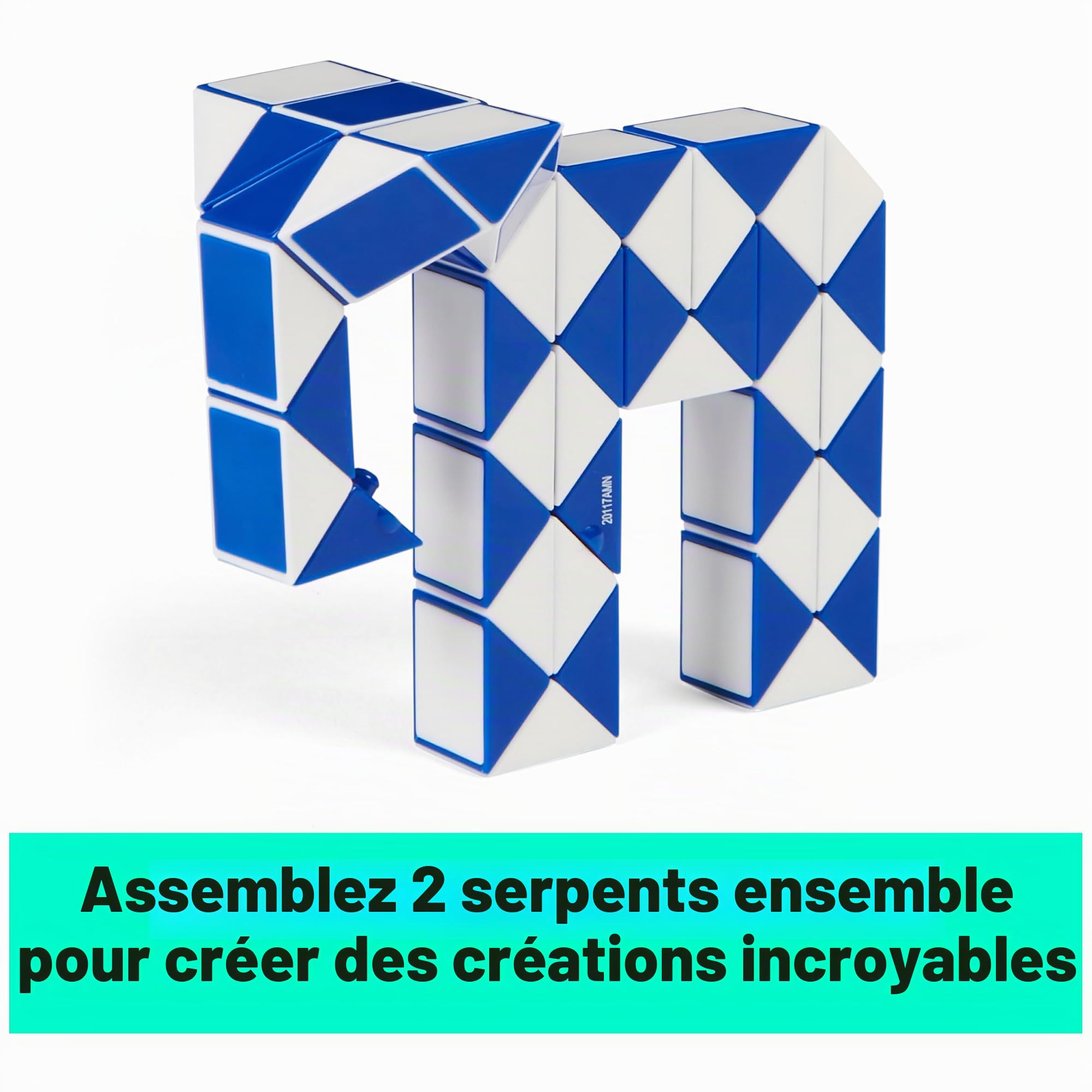 Rubik's Connecteur Serpent - Lot de 2 Cubes de Puzzle 3D pour soulager Le Stress - Idée Cadeau pour Adultes et Enfants à partir de 8 Ans