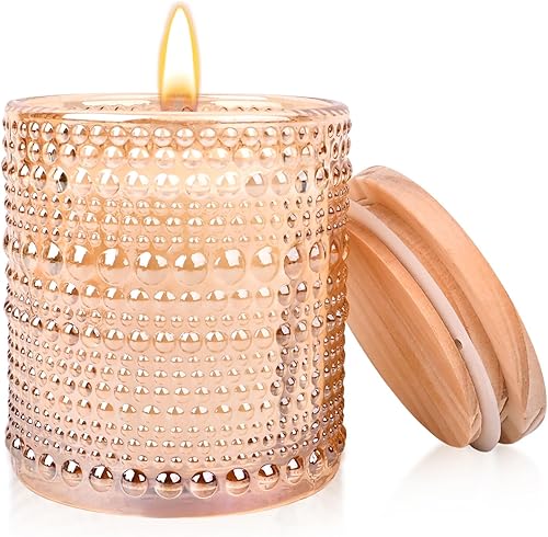 Vela de rosa de sándalo, velas para el hogar, velas de lujo en tarro para mujer, vela perfumada de rosa, velas de regalo para mujeres, cera de soja