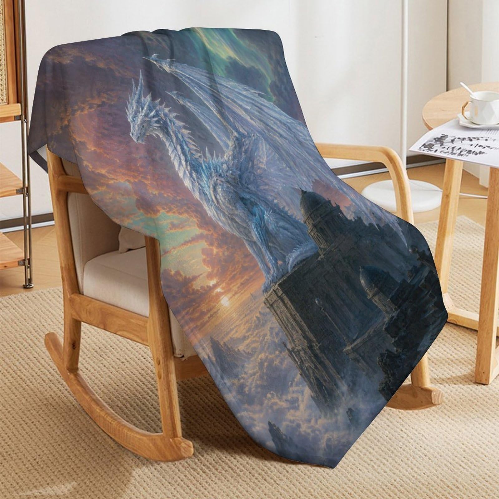 Templo Azul del Dragón de Hielo Manta Cobertura Ligera de Cama