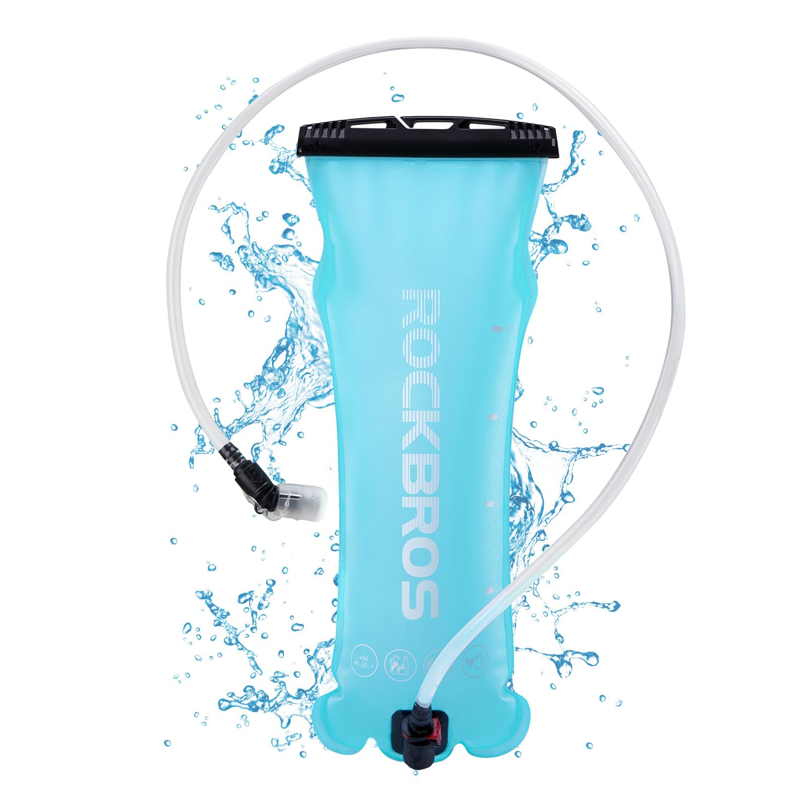 ROCKBROS Sacca Idrica per Zaino, Sacca Acqua capacità 2 L Senza BPA, Uso Facile, Tubo in TPU 106 CM, Camel Bag Idratazione per Ciclismo Trekking Campeggio Arrampicata