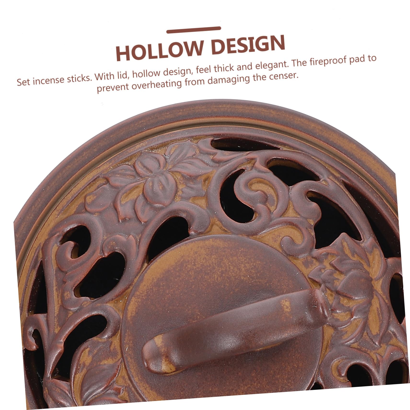 Cabilock Bruciatore Di Incenso Ceramica Retro Incensiere Decorativo Per Casa Ufficio e Spa Atmosfera Artistica Unica Bruciatore Per Aromaterapia e Meditazione Design Elegante Con Effetto