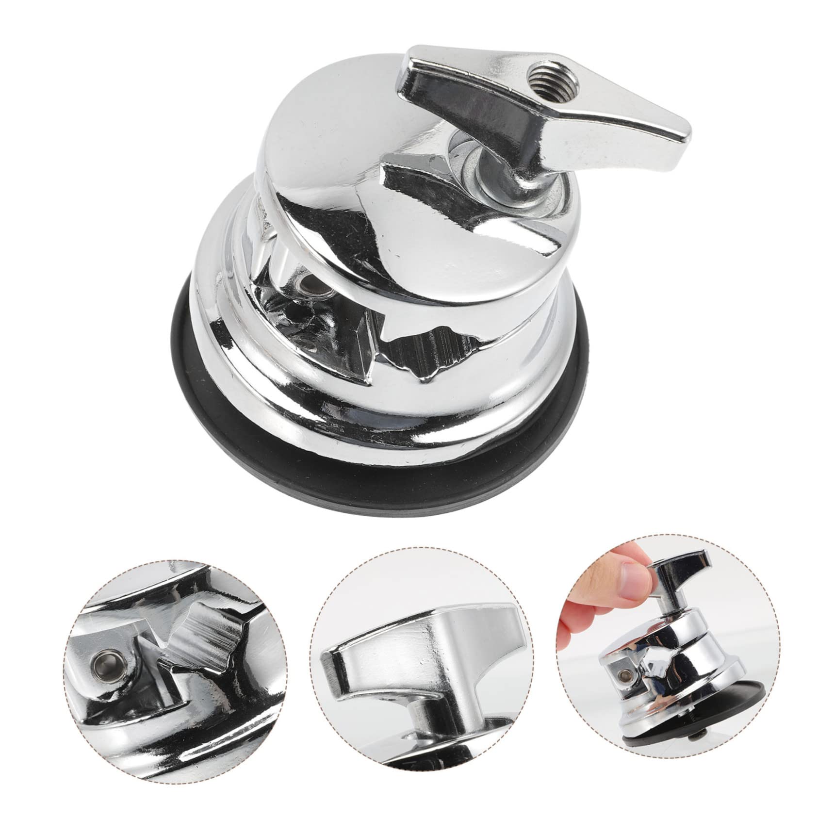 TOYANDONA 3 basi per gambe di Tom in lega di zinco 6 x 6 x 16,5 cm supporto per batteria sostituzione facile accessori per percussione per kit tamburo