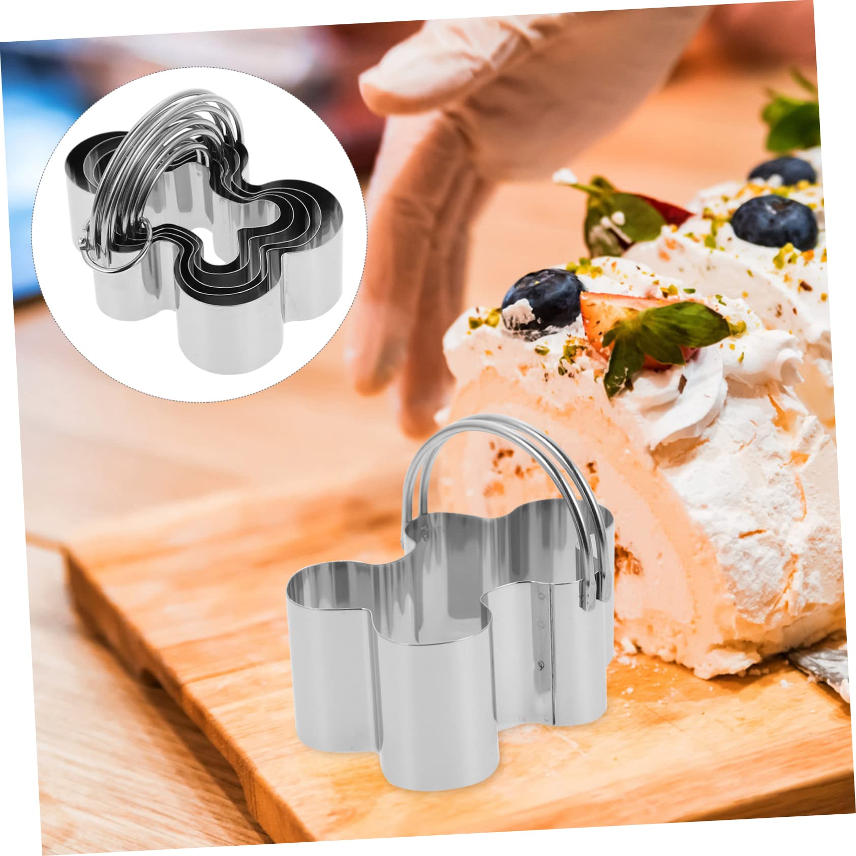 15 Stk 5-teiliges Set Mousse-ringe Cajas Para Fresas Con Chocolate Schokoladenformen Schöner Keksausstecher Ausstechform Süßigkeitenschneider Trichterkuchen Silver Rostfreier Stahl PRETYZOOM