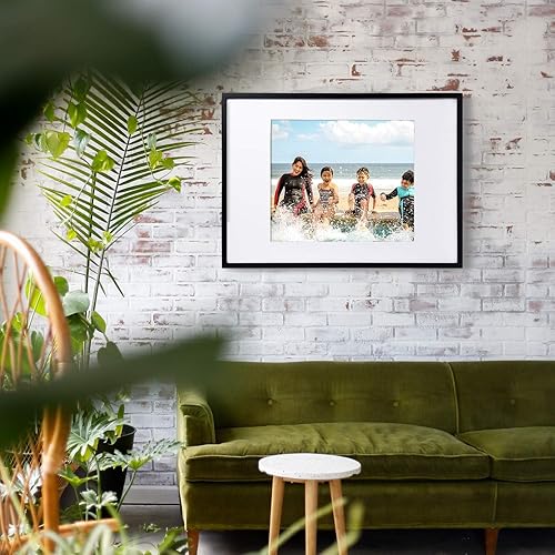 Vista 750 de Egofine Portarretratos de 9 x 12 pulgadas hecho de madera maciza con plexiglás, fotos de 5 x 7/6 x 8 con paspartú o de 9 x 12 pulgadas sin paspartú