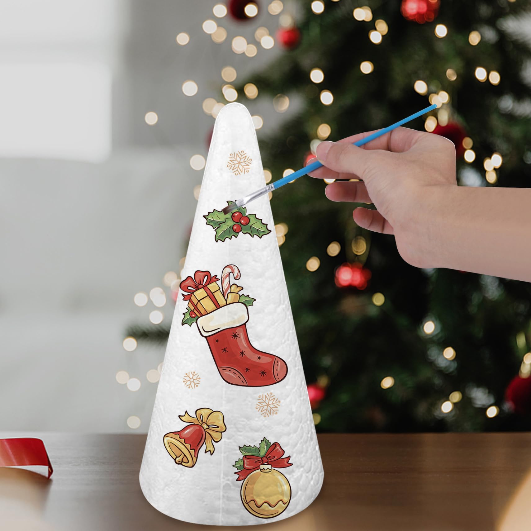 Christmas Crafts To Make With Styrofoam Cones Beautiful And Sparkly