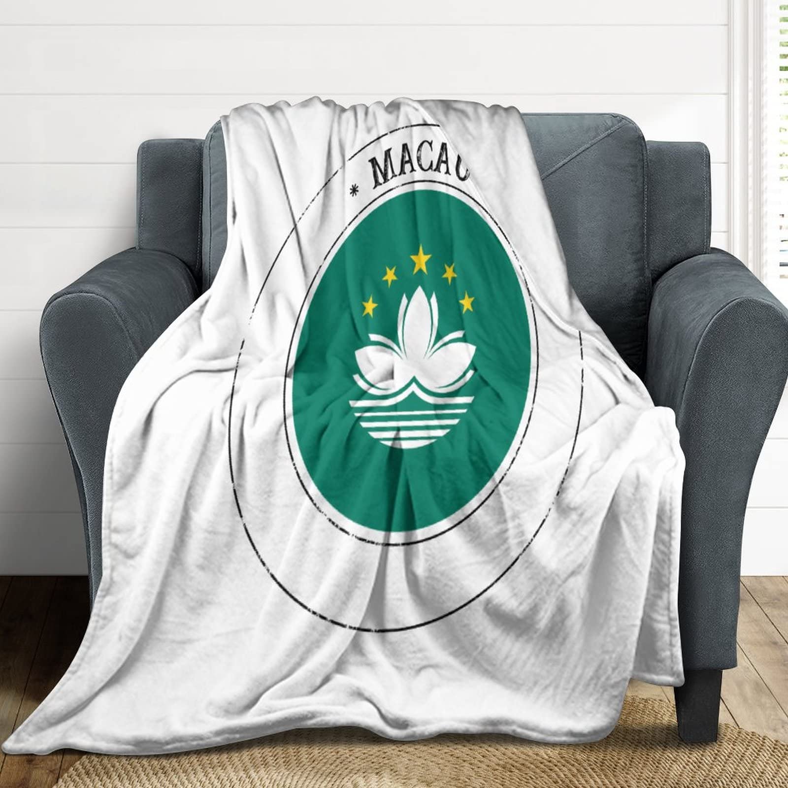 Couverture lit flanelle Macau douce et moelleuse haut de gamme