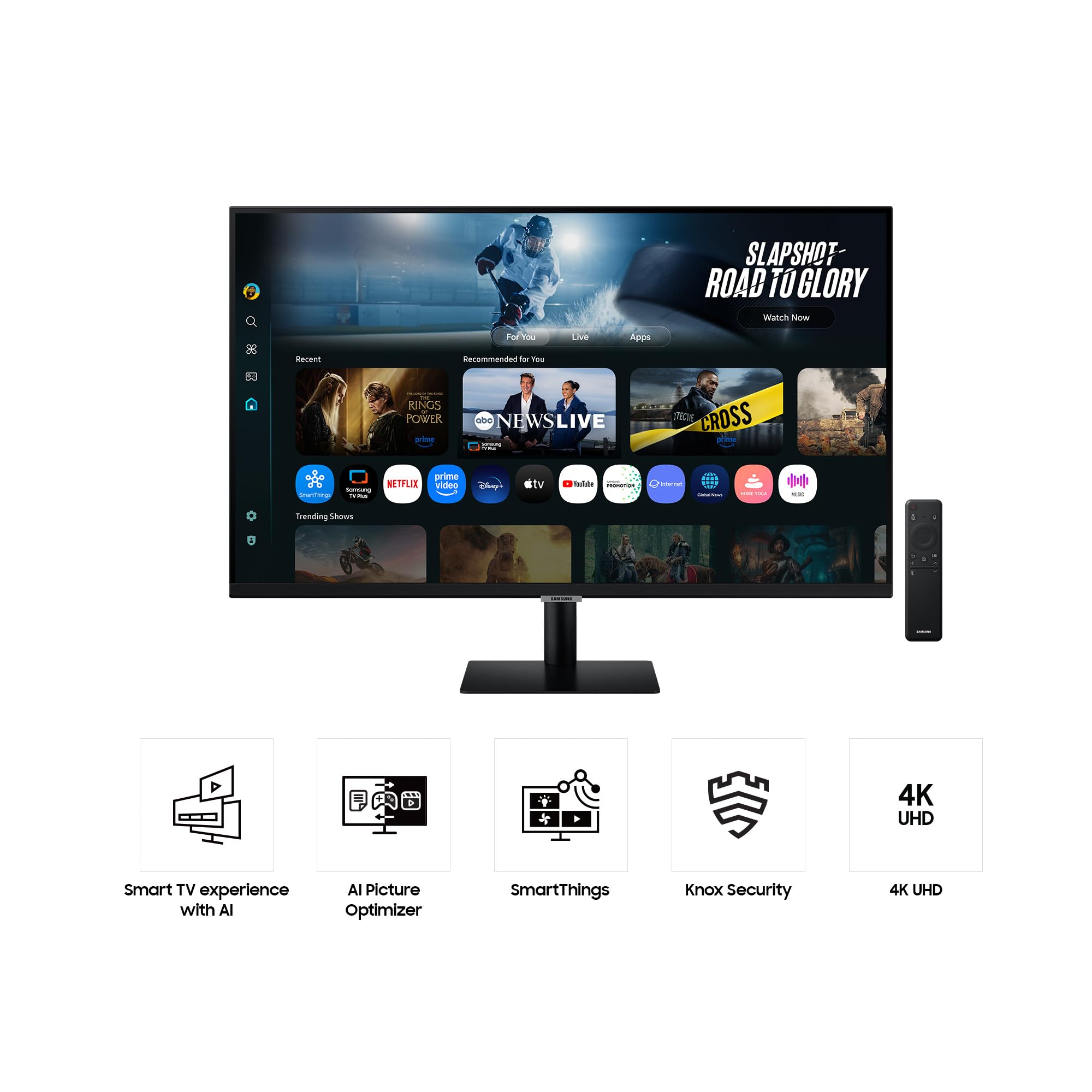 Samsung M70F 32 Zoll 4K Smart AI Monitor VA-Panel 3840x2160 60Hz HDR10 USB-C HDMI
