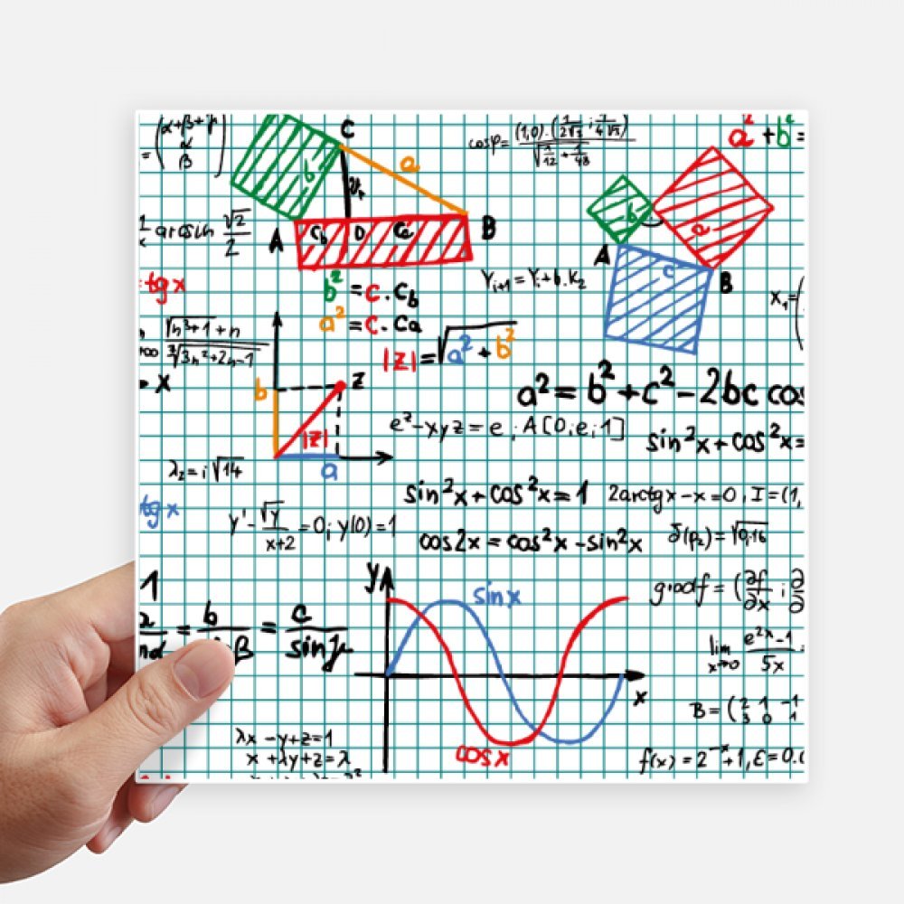 Sticker mathématique pour masquer les rayures de valise et décorer un mur 4Pcs