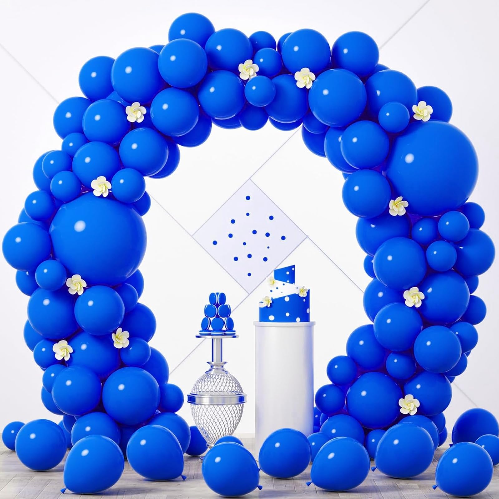 Voircoloria 90pcs Blue Balloons Garland Arch Kit, 18 12 10 5 Inch