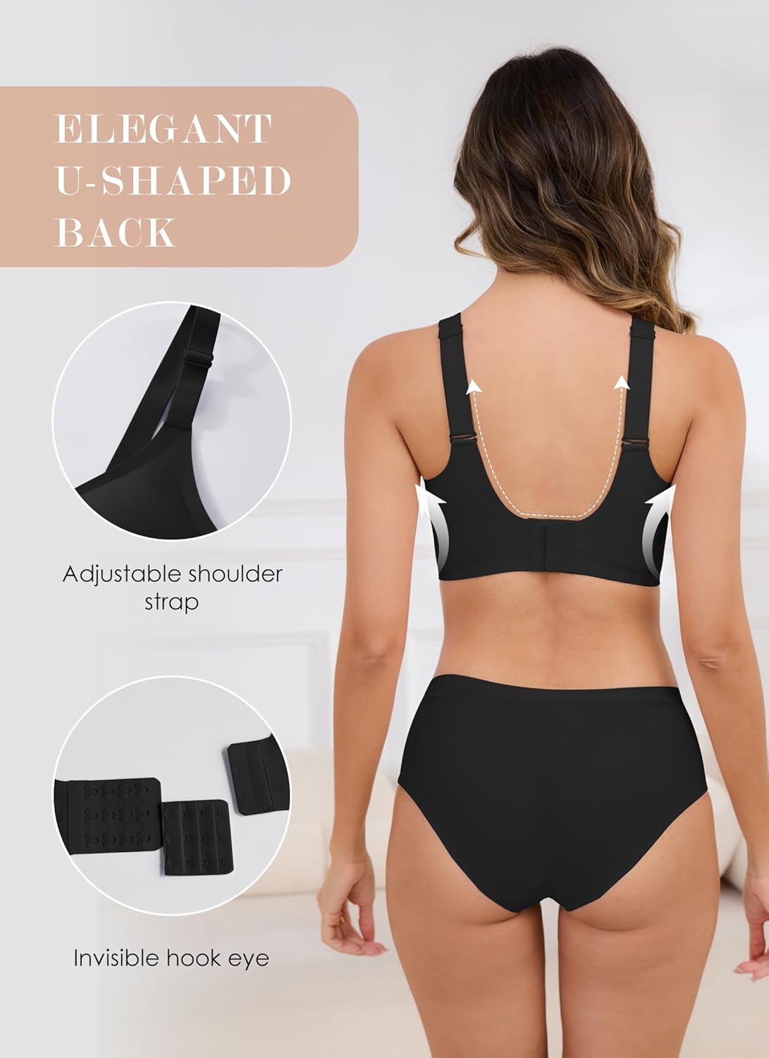 Womens Wireless Bras for Women No Underwire Push Up Bra Seamless Full Coverage Everyday Bras Regular and Plus Size - Image 5