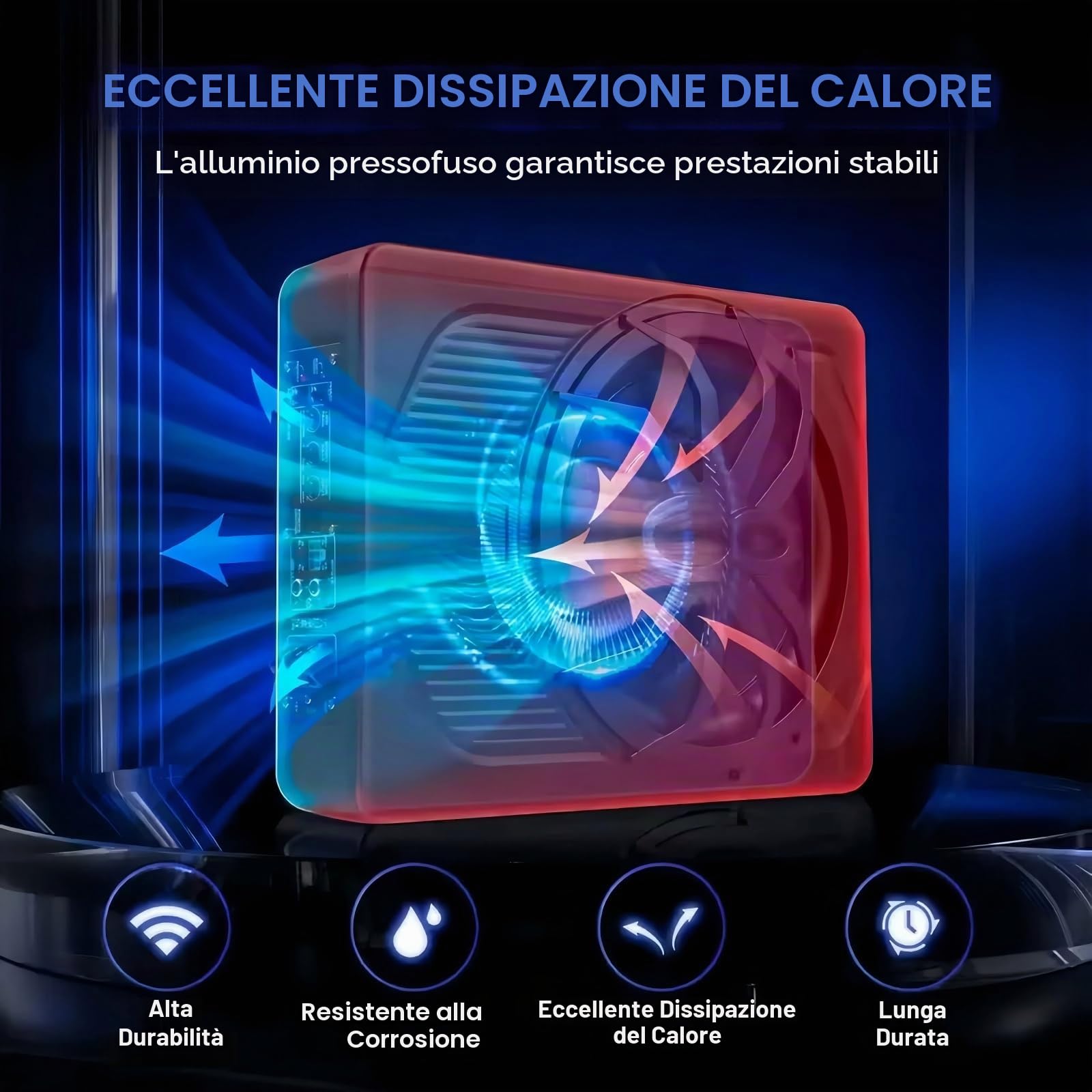 Subwoofer per Auto, 10" 800W Sottile Sotto il Sedile Powered Subwoofer, Built-in Car/pista Amplificatore Audio con luce Ambientale a LED blu