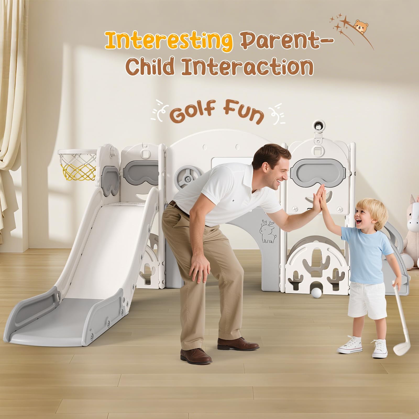 Toboggan Enfant Bébé 145 Cm Toboggan De Jardin 4 En 1 Toboggan Toboggan Basket Rouge | Leroy Merlin