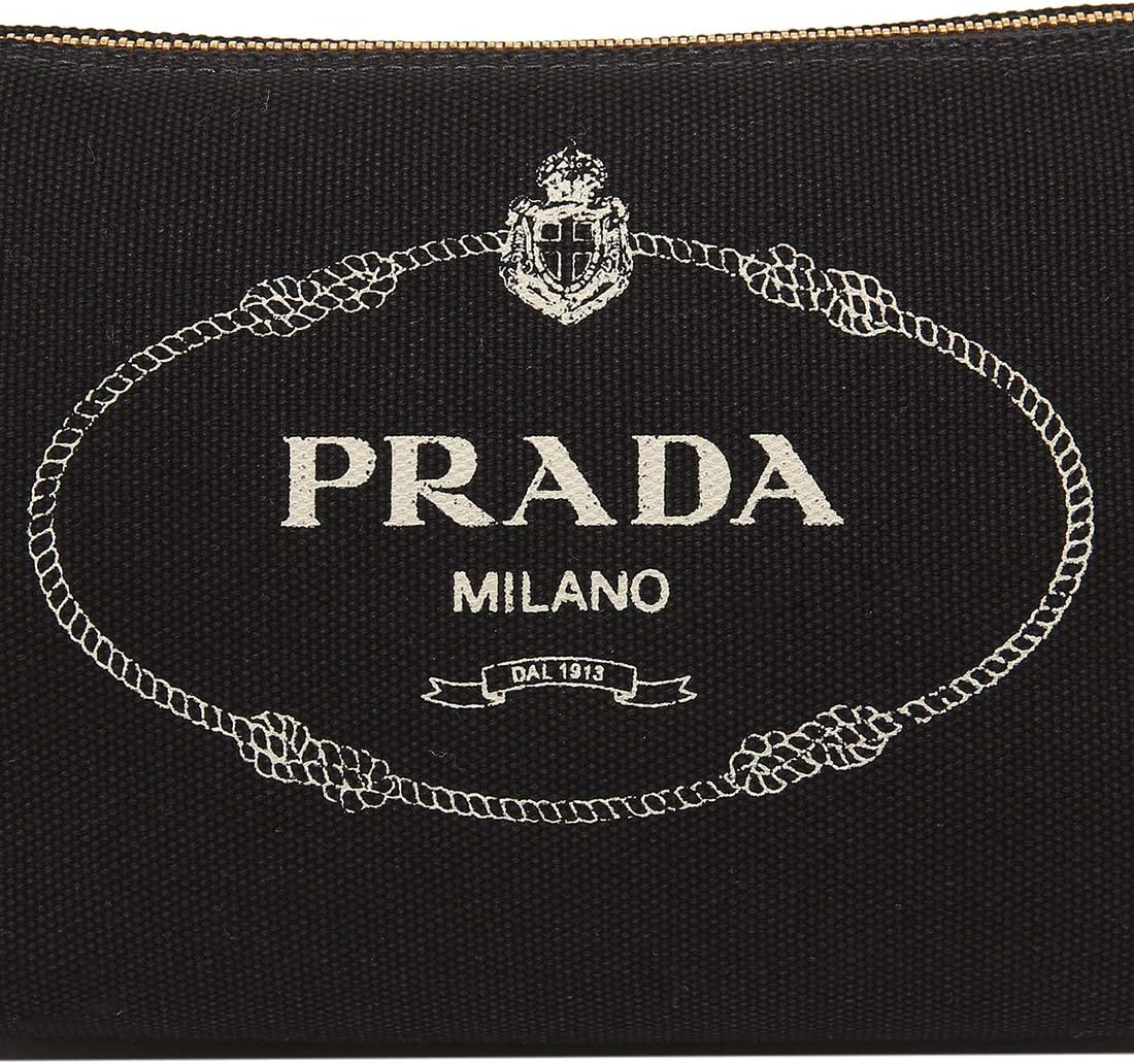 Amazon プラダ レディース ポーチ Prada 1na693 l F0n12 ブラック ホワイト 並行輸入品 シューズ バッグ