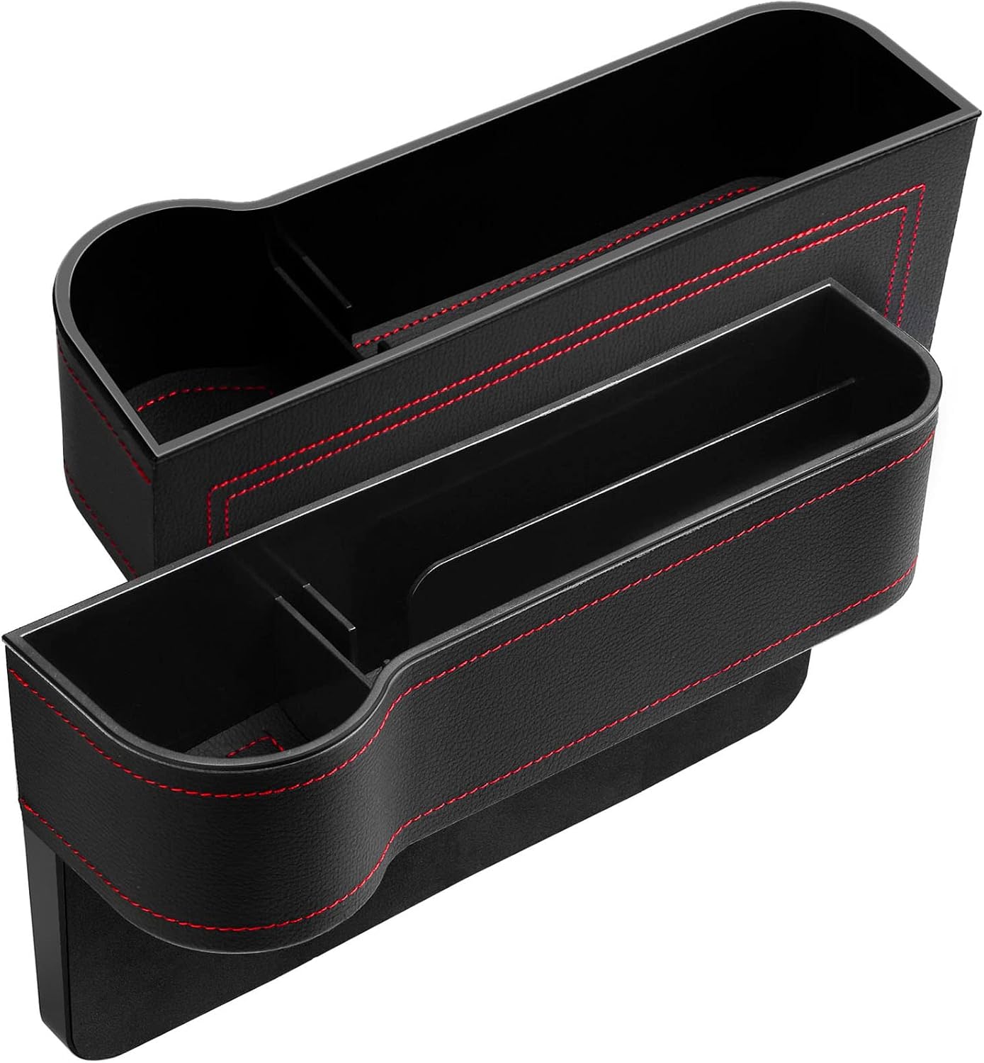 Dprofy Multifunctional Car Seat Organizer - 2 Pack Car Seat Organizer Front Seat Gap Filler with Cup Holder and 2 Hooks