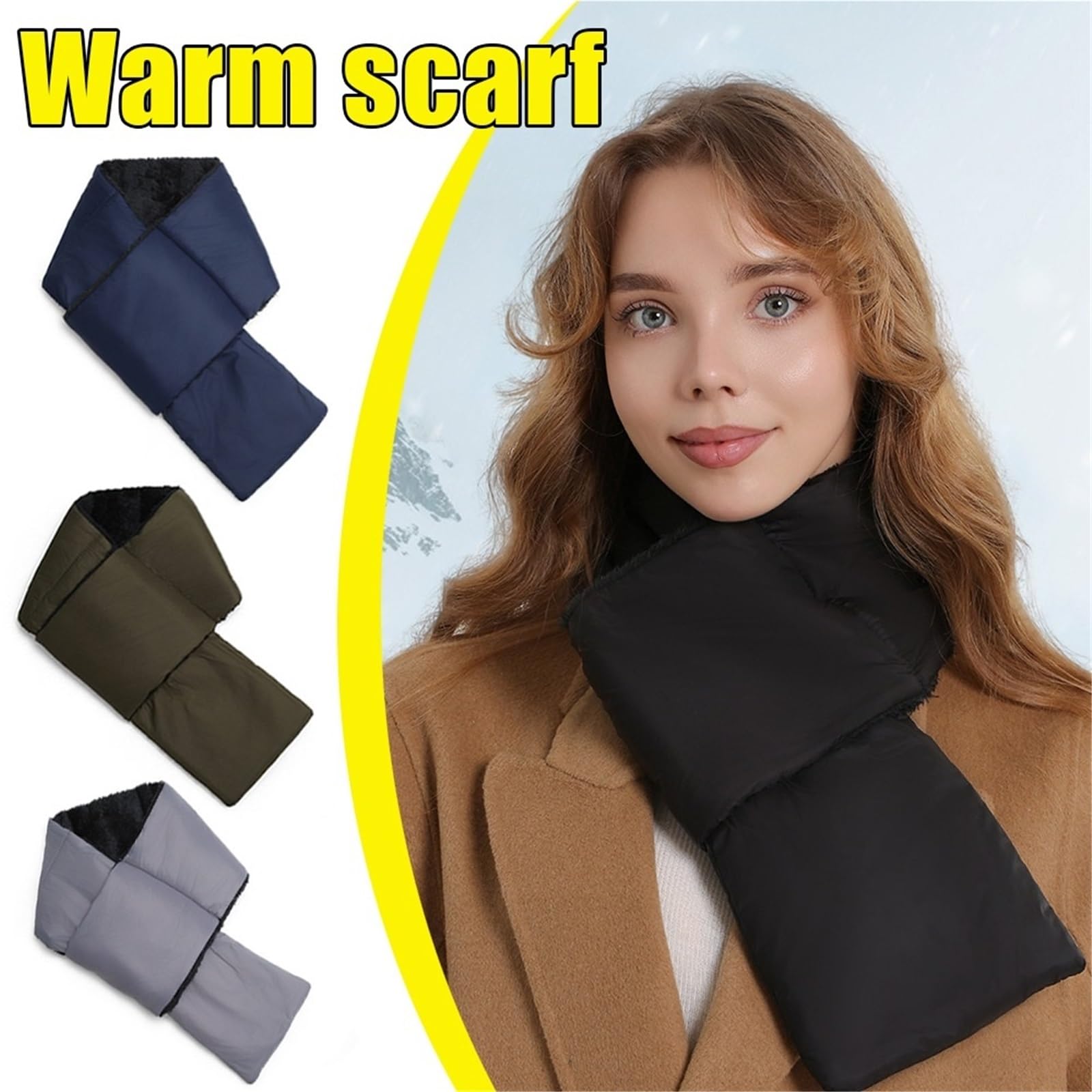 3 pezzi Snood in cotone impermeabile da uomo all'aperto invernale termico caldo escursionismo sci sciarpe scaldacollo antivento sciarpa ciclismo campeggio Per Campeggio,Escursionismo