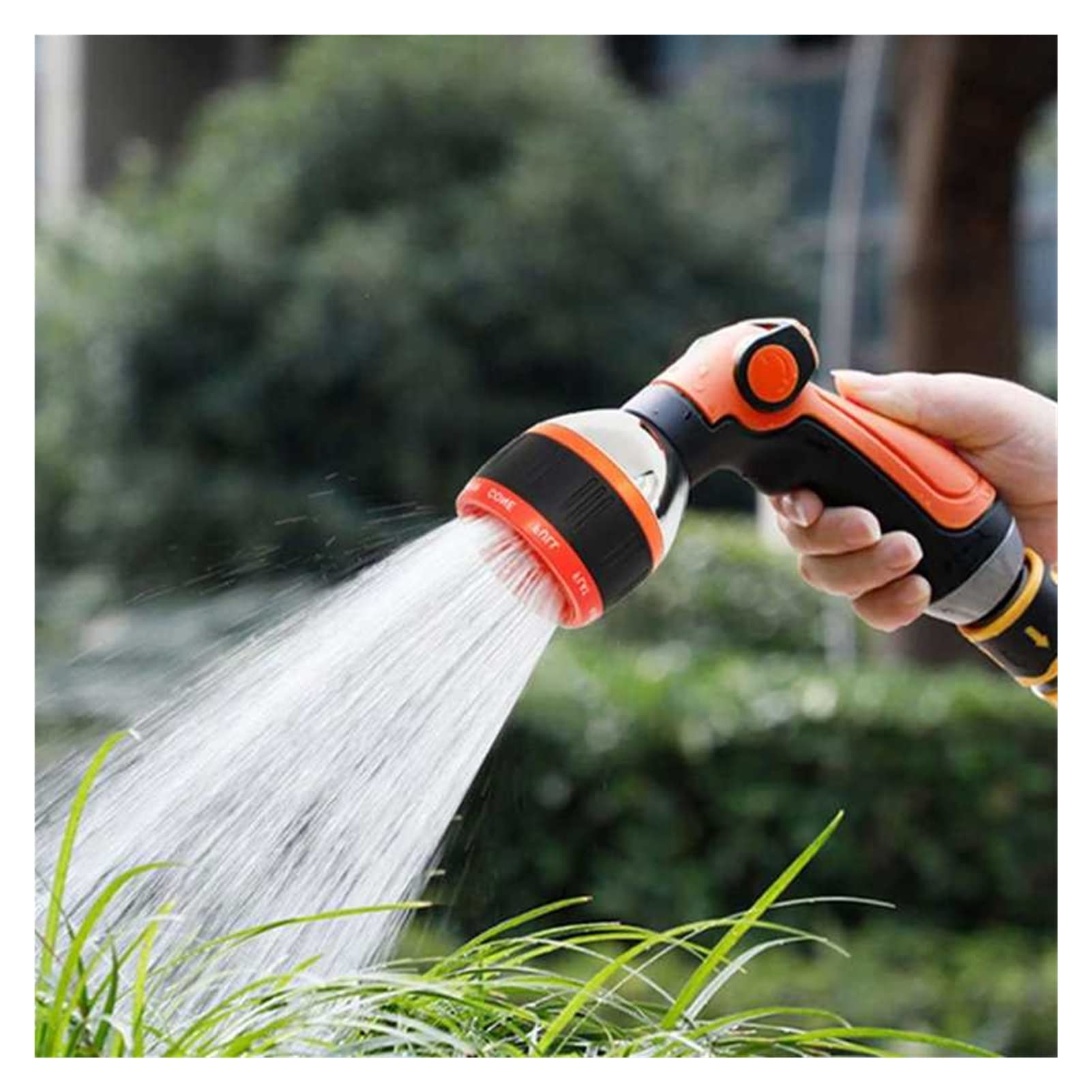 IKOCHI Ugello da Giardino Spruzzatore 10 Motivi Regolabili Prato ad Alta Pressione Acqua Tubo Flessibile Acqua Ugello Multifunzione Giardino Multifunzione Spray ad Alta Pressione