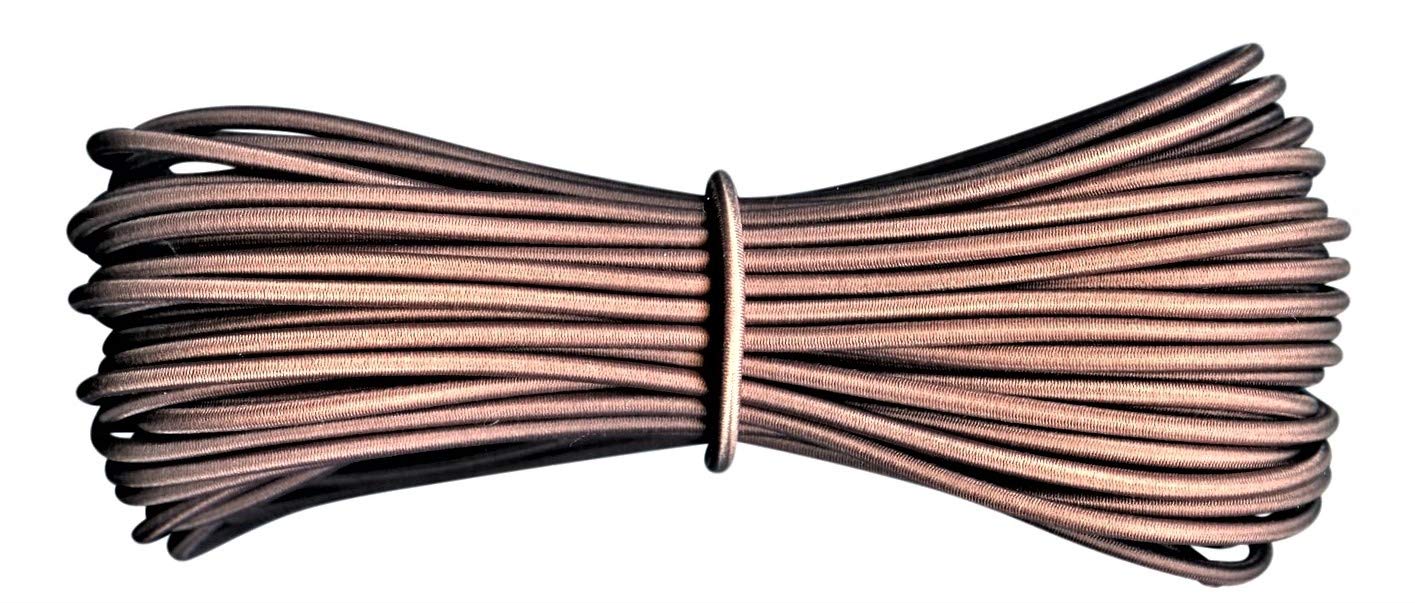 Round Elastic Cord - 2 mm Diameter - Coffee - 100 metres