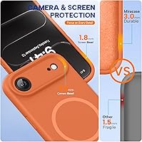 Vista 1443 de Miracase Funda diseñada para iPhone 13 Pro Max con protector de pantalla, [forro de microfibra suave antiarañazos], funda protectora de silicona