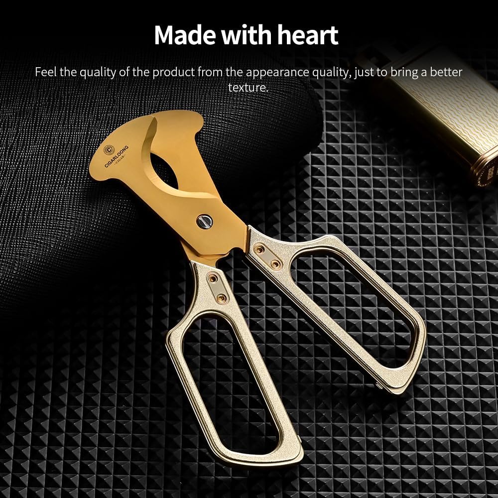Cigar Cutter Metal Guillotine Double Edged Tobacco Slicer Handle Stainless Steel Portable Smoking Accessories Tool(C)
