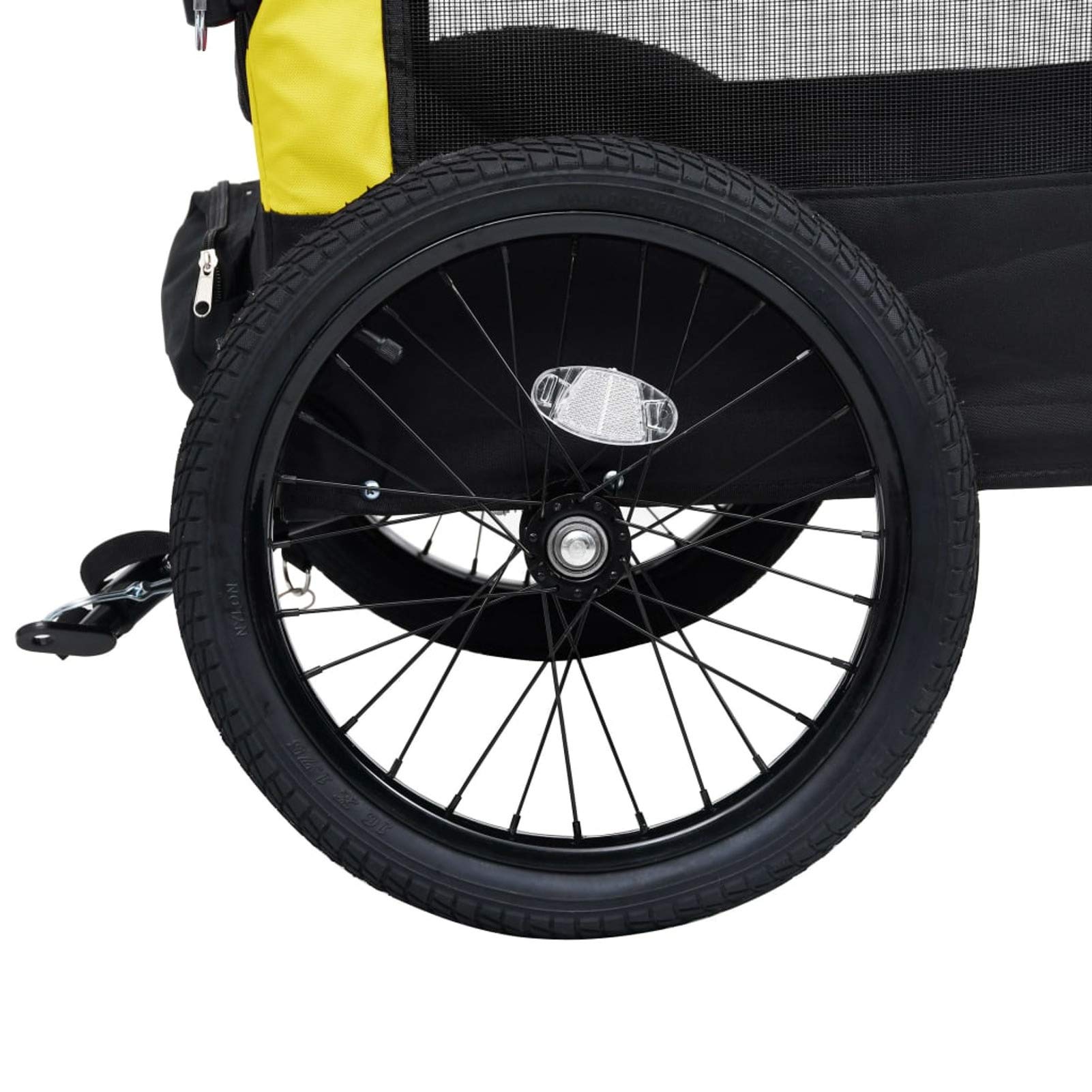 ZEYUAN Rimorchio Bici per Animali e Carrello Jogging Giallo e Nero,Articoli per Animali,Animali Domestici - Articoli,Passeggini per Animali Domestici(SPU:92439)