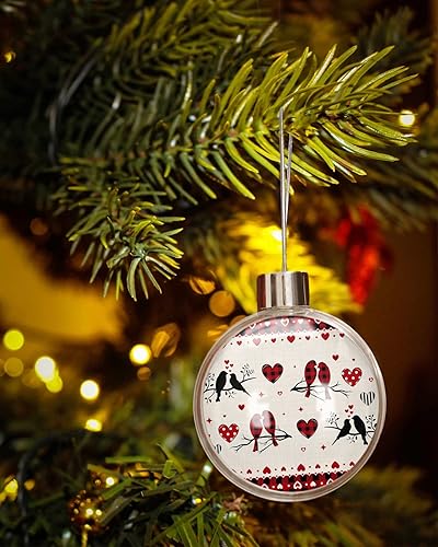 Miniatura 1 de Adornos de Navidad para colgar en el árbol bolas rústicas para el día de San Valentín adornos de Navidad inastillables para árbol de Navidad