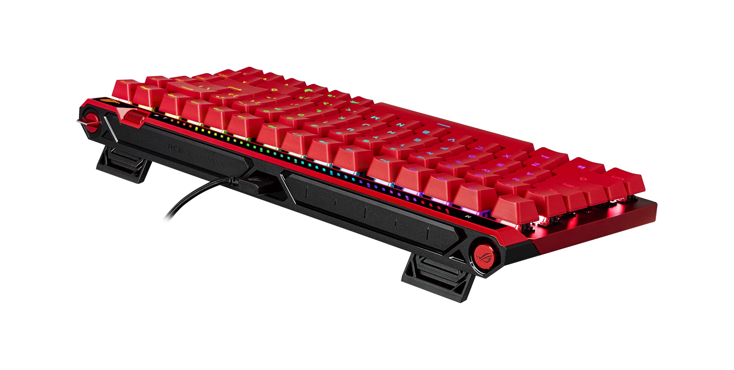ASUS ROG Falchion Ace 75 HE - Tastiera da gioco analogica cablata/effetto Hall - 75% TKL, USB, interruttore magnetico HFX V2 hot swappable, trigger rapido, polling 8KHz, keycap PBT, custodia per il