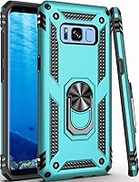 Vista 45 de LUMARKE Funda para Galaxy S10+ Plus, pasa 16 pies, probada en caídas con anillo magnético y soporte, compatible con soporte de montaje de automóvil