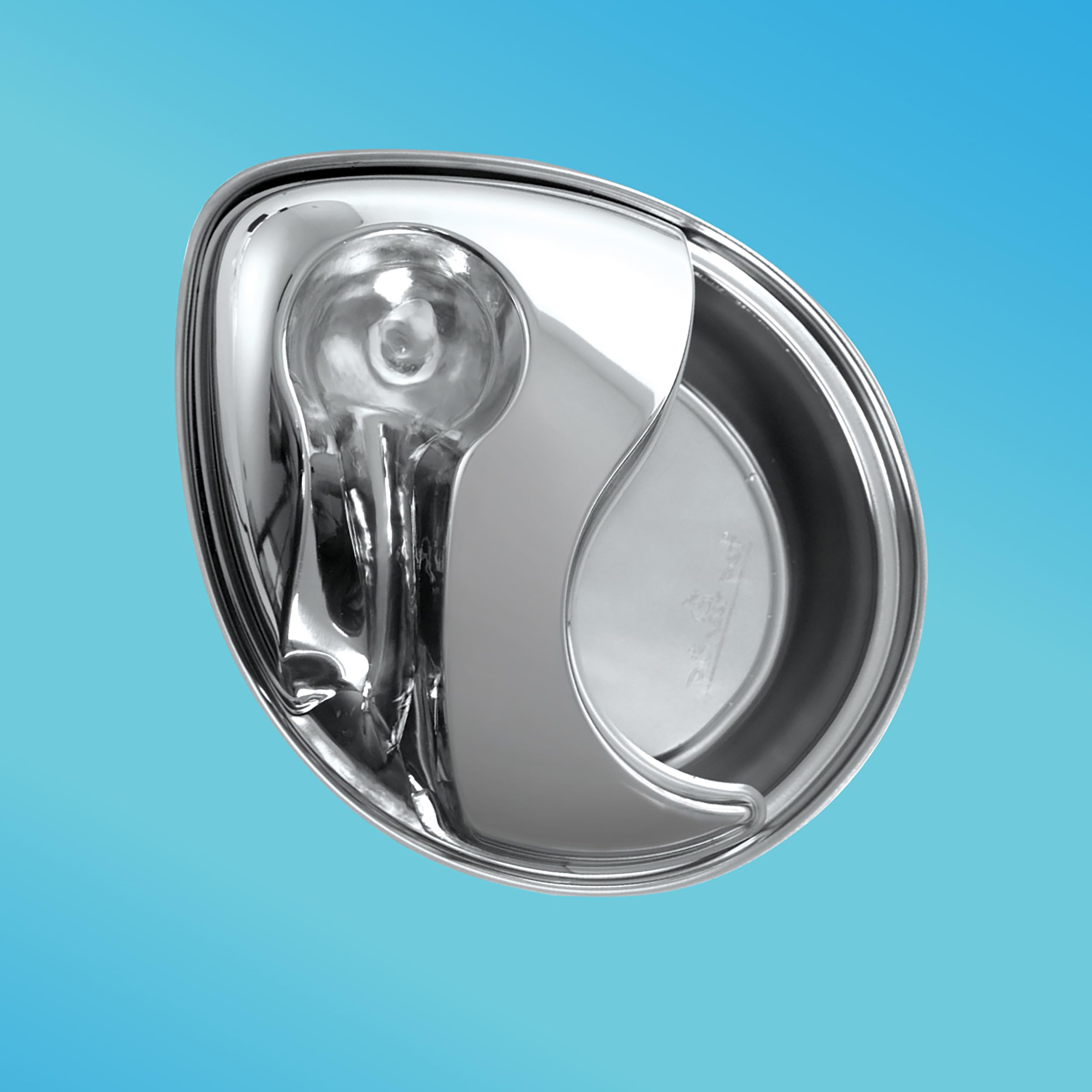 Pioneer - Bebedero para Mascotas con diseño de Gota de Lluvia de Acero Inoxidable | Diseño de acero inoxidable, agua que fluye, fomenta la hidratación, fácil de limpiar, adecuado para gatos y perros