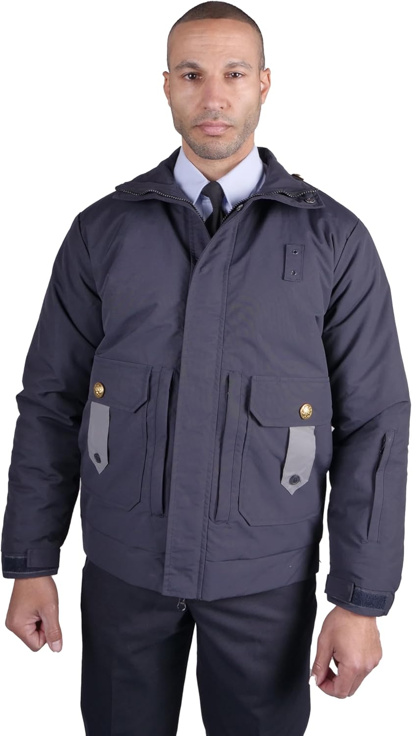 Men's Bomber Jacket with Storm Flaps, Reflective Safety Tabs - Waterproof and Windproof Tactical Jacket