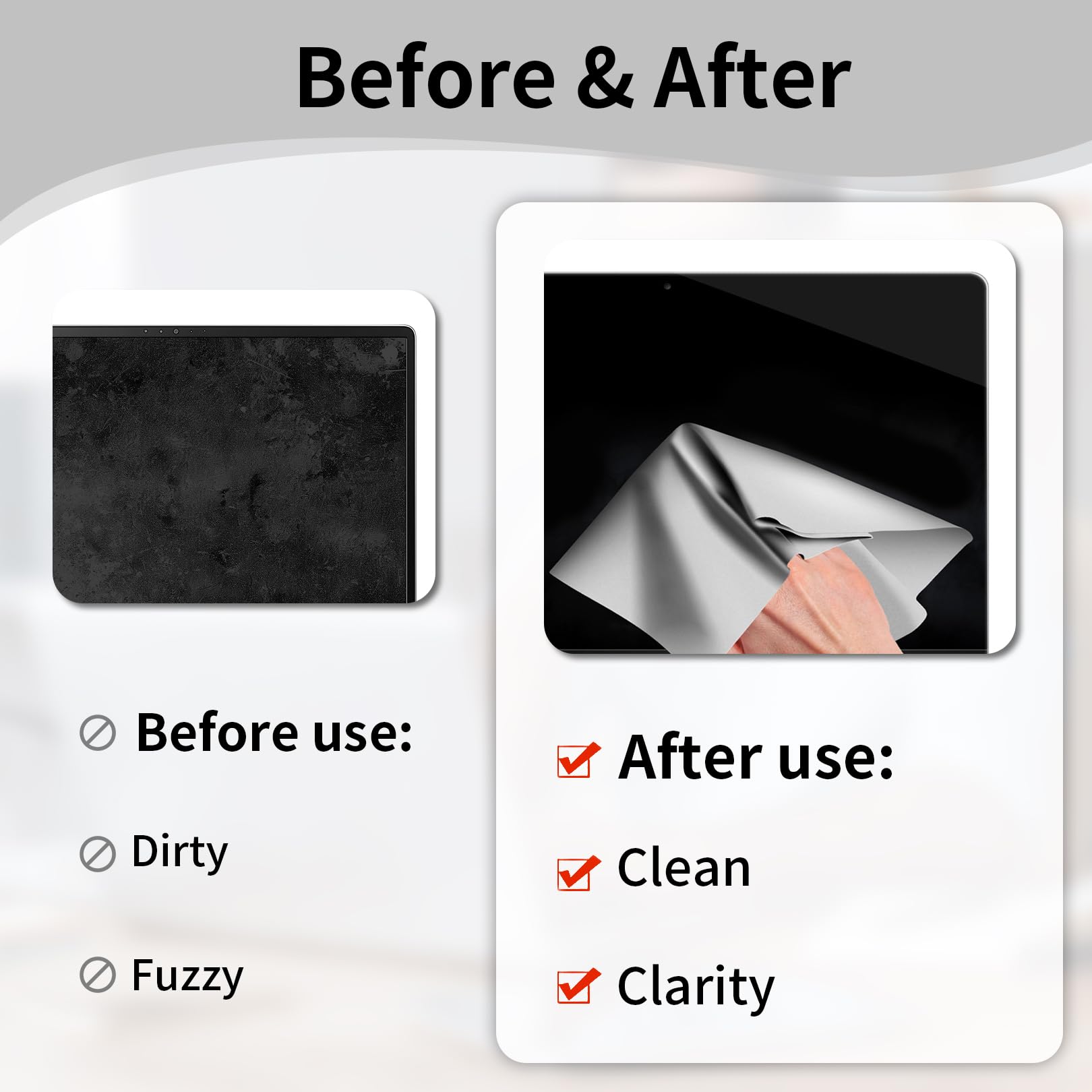 Tastaturschutz Für MacBook Air/Pro 15 & 16 Zoll - Mikrofaser Abdeckung Mit Reinigungstüchern