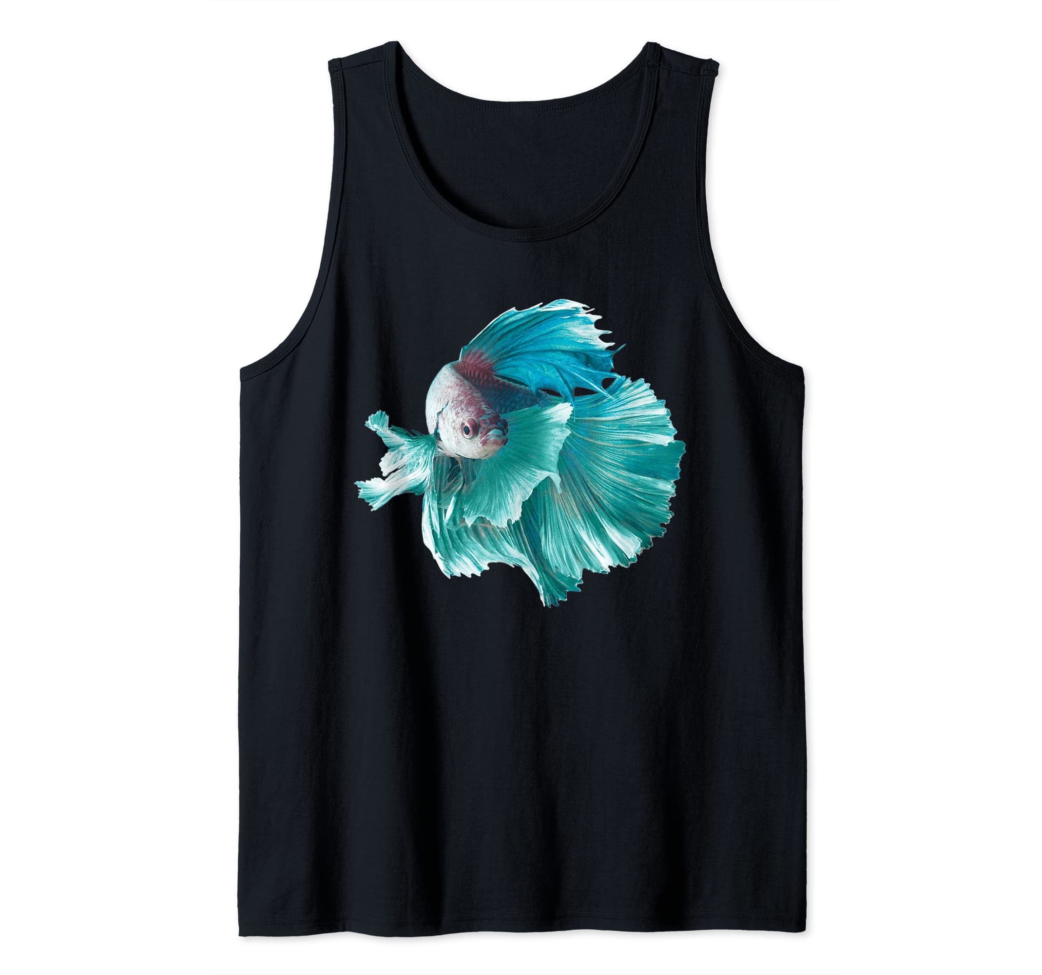 2Tees Funny Betta FishBetta Shirt Gift for Men Women Blue Dumbo Betta Double Tail Tank Top