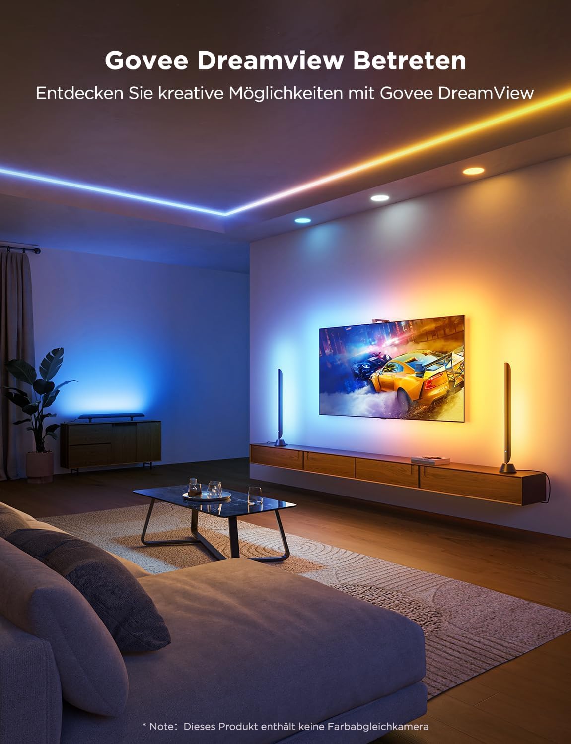 Govee LED Lightbar, 31 Zoll RGBIC TV Lichtleiste, TV Backlight for 70-85 Inches Fernseher, Light Bar für Dekoration, Funktioniert mit Alexa und Google Assistant, 2 Packung