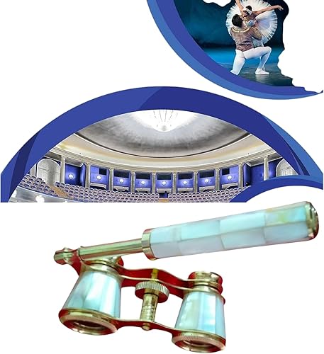 Miniatura 2 de Opera - Binoculares de latón con madreperla la Dauphin París Opera gafas con caja de confirmación Acción de Gracias Artículo de regalo Mejor Mujer