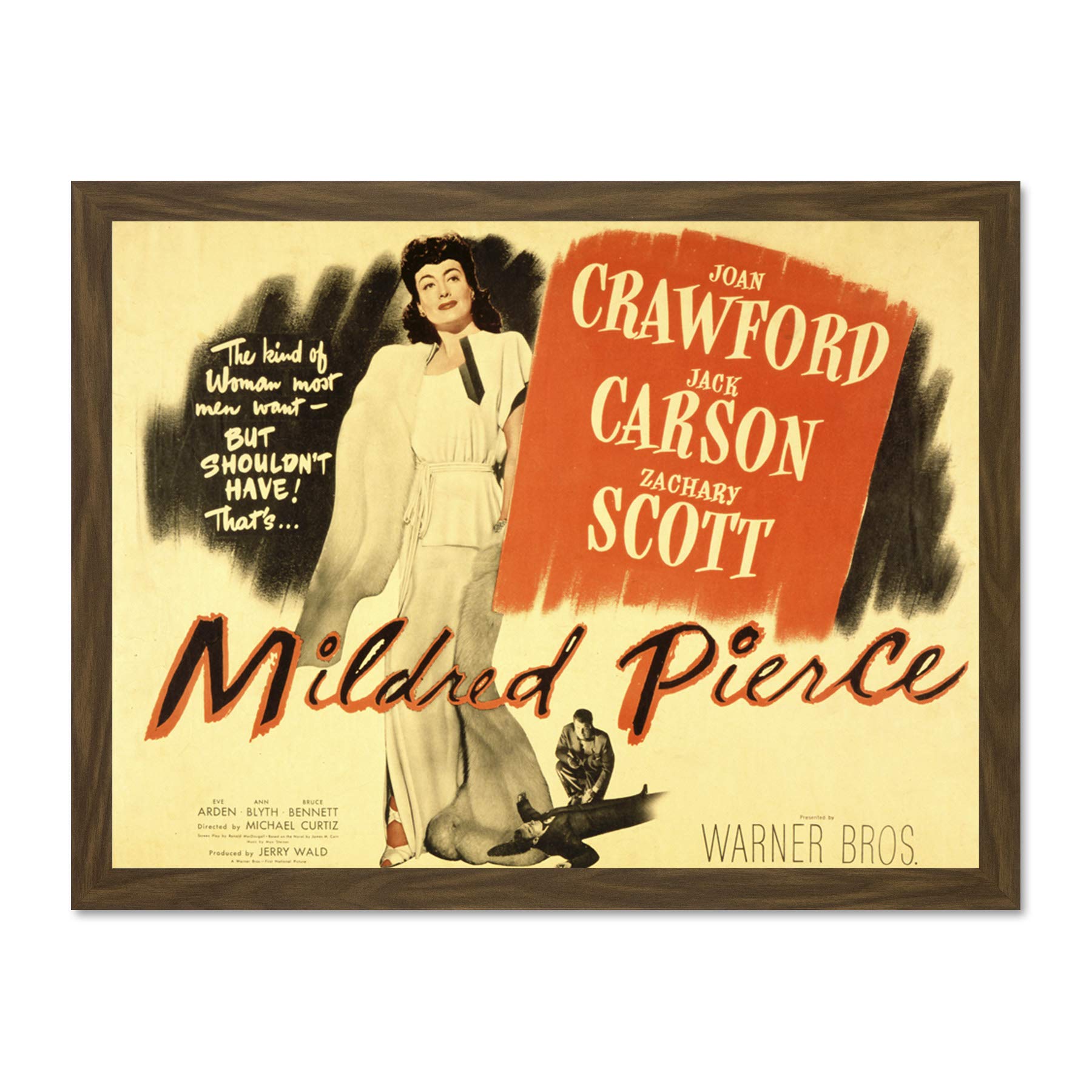 Wee Blue Coo Advertising Movie Film Mildred Pierce Joan Crawford Art Large Framed Art Print Poster Wall Decor 18x24 inch