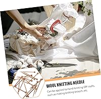 Vista 3 de ULDIGI Broche de madera para tejer, 20 unidades, para proyectos de hilo, herramientas de material para manualidades y tejidos, 20