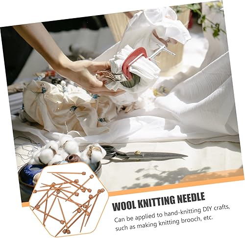 Miniatura 3 de ULDIGI Broche de madera para tejer, 20 unidades, para proyectos de hilo, herramientas de material para manualidades y tejidos, 20 unidades