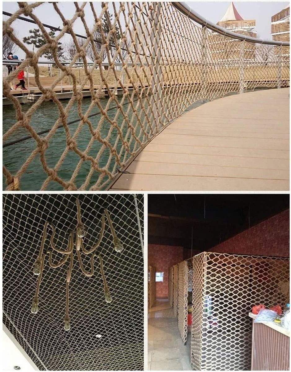 10 m Balkontreppe Dekonetz, Outdoor Kletternetz Kindersicherheitsnetz Gartenschutznetz Decke Hanfseil Schutznetz(12 cm Hole)