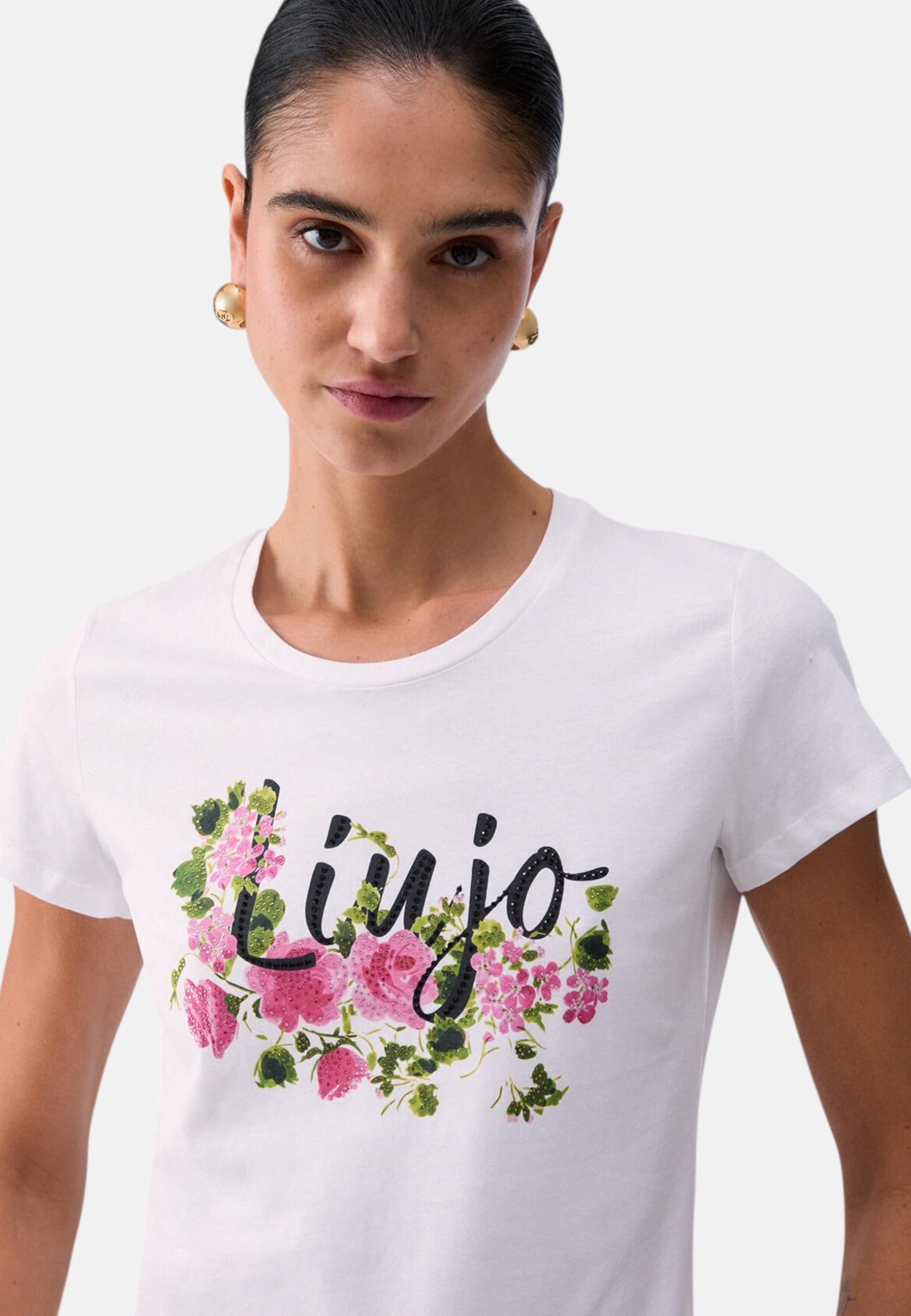Liu Jo Donna T-Shirt Manica Corta WA6493JS923 Cotone Bianco S