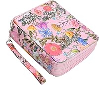 Vista 15 de Lbxgap Estuche para lápices con cremallera, 72 ranuras para lápices con patrón de impresión para bolígrafos o marcadores de acuarela, estuche