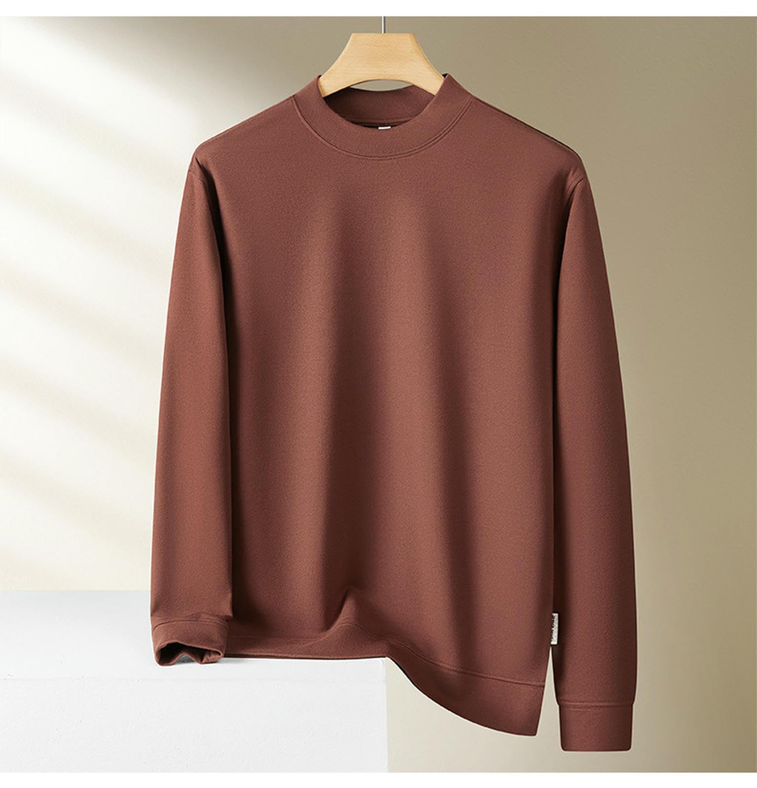 Ropa Térmica El Otoño Masculino Y Invierno De Doble Cara Vellón Largo Manga Larga Larga-Amarillo-l