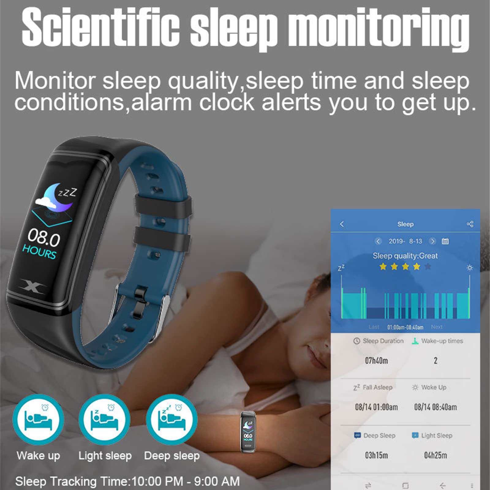 Reloj Inteligente De Gestión De La Salud Masculina Y Femenina para Adolescentes Y Niños. Pulsera De Moda Impermeable con Frecuencia Cardíaca. Monitoreo De La Presión Arterial.