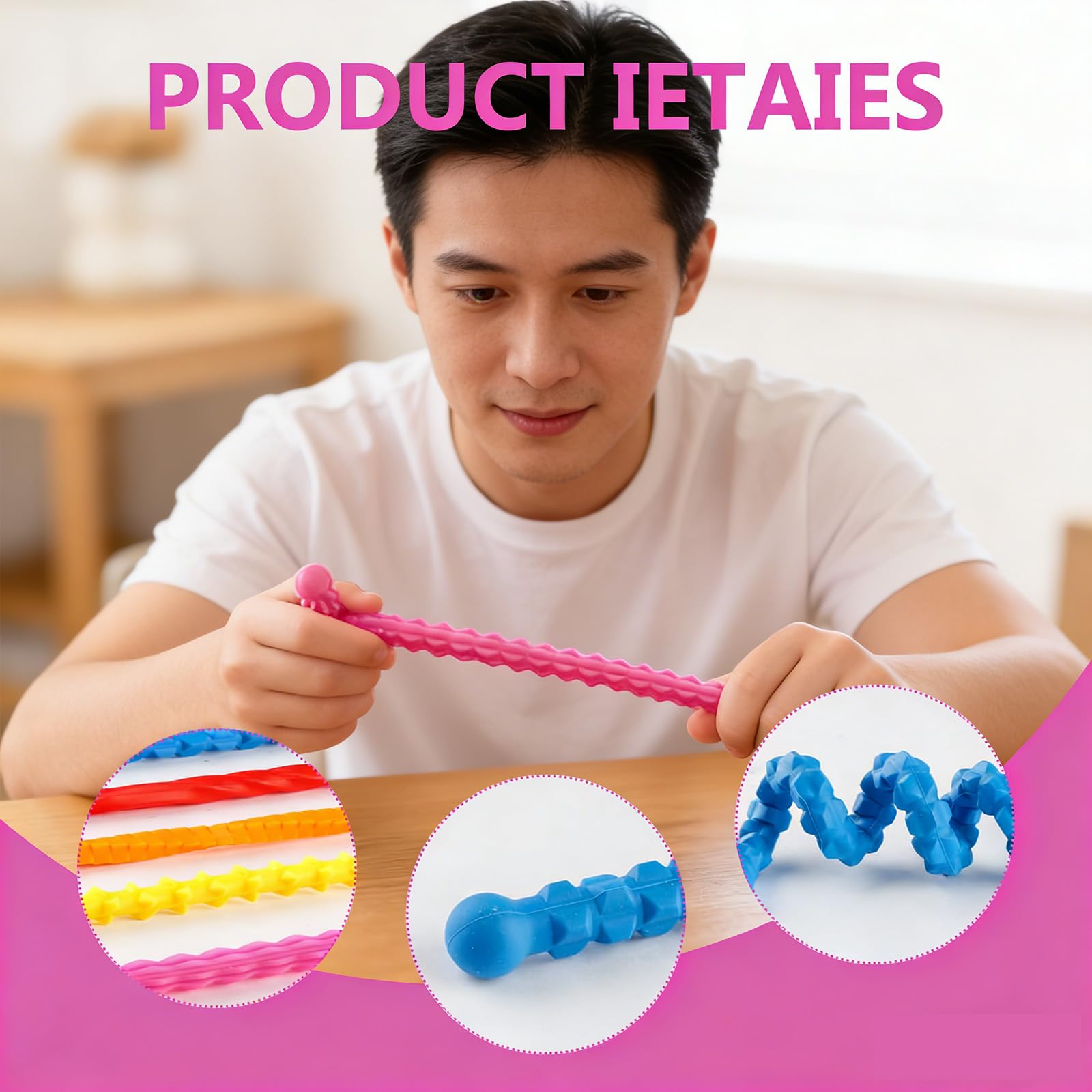 Adult Sensory Fidget Sticks, 6 Pcs Stress Relief Fidget Toys - Image 3