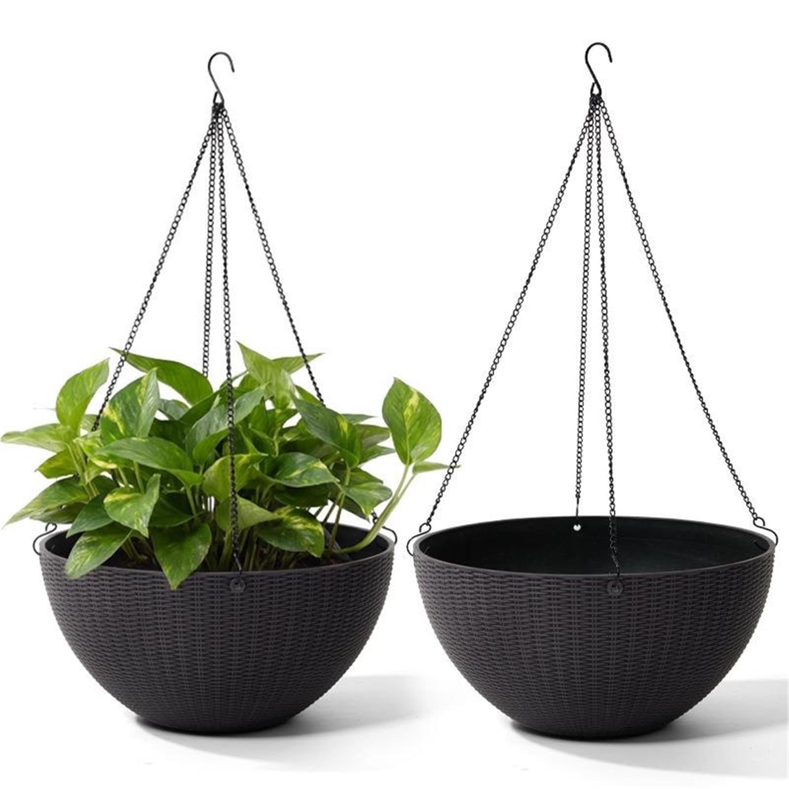 2 pots de fleurs suspendus en plastique Pour Les Bureaux Et Les Jardins